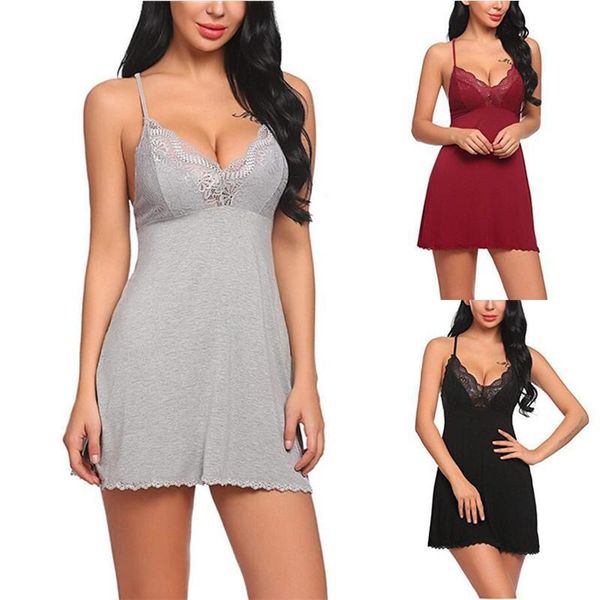 womens sleepwears summer nightwear women sleepwear v neck lingerie nightgown babydoll sleeveles underwear nightdress sleep wear, Black;red
womens sleepwears summer nightwear women sleepwear v neck lingerie nightgown babydoll sleeveles underwear nightdress sleep wear, Black;red