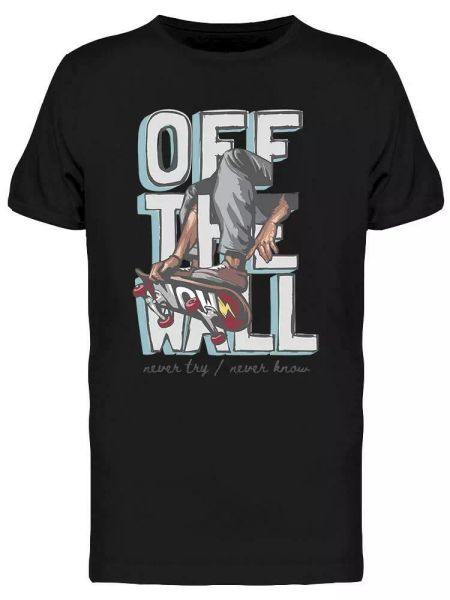 Off The Wall Tee Men's -Image by Shutterstock, White;black