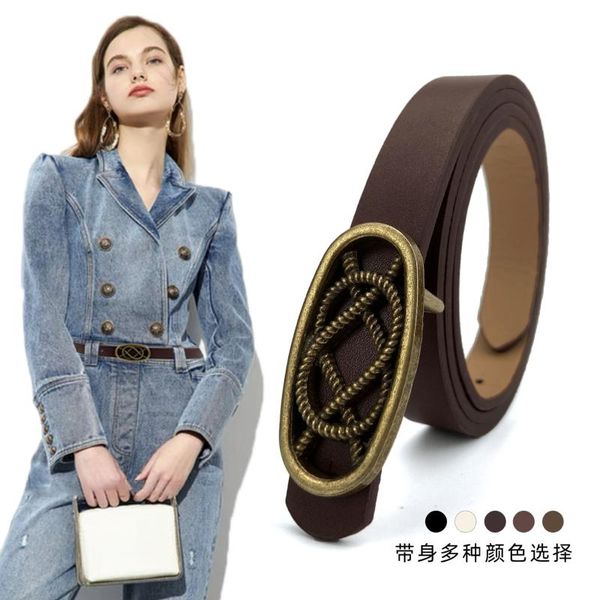 belts 2021 female retro gold fine belt buckle jeans dress suit leather luxury r brand for women fashion, Black;brown
belts 2021 female retro gold fine belt buckle jeans dress suit leather luxury r brand for women fashion, Black;brown