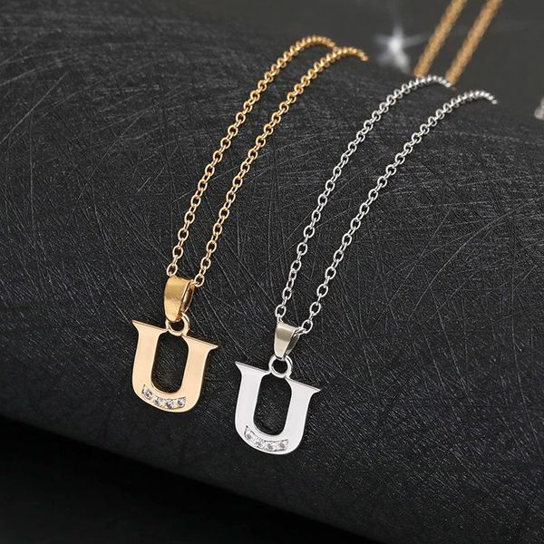 gift english letters u fashion lucky charm necklace alphabet initial sign mother friend family name jewelry pendant necklaces, Silver
gift english letters u fashion lucky charm necklace alphabet initial sign mother friend family name jewelry pendant necklaces, Silver