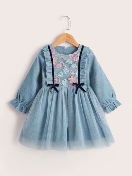 toddler girls floral embroidery ruffle trim flounce sleeve corduroy dress she, Red;yellow
toddler girls floral embroidery ruffle trim flounce sleeve corduroy dress she, Red;yellow
