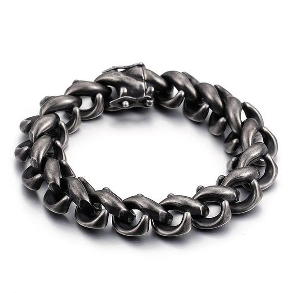 link, chain 8.66 inch (22cm) vintage black jewelry stainless steel huge 15mm link bracelet mens holiday gifts 101g
link, chain 8.66 inch (22cm) vintage black jewelry stainless steel huge 15mm link bracelet mens holiday gifts 101g