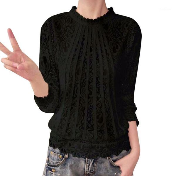 women's blouses & shirts lace blouse women solid long sleeve o neck casual shirt chemise longue femme womens and blusas mujer, White
women's blouses & shirts lace blouse women solid long sleeve o neck casual shirt chemise longue femme womens and blusas mujer, White