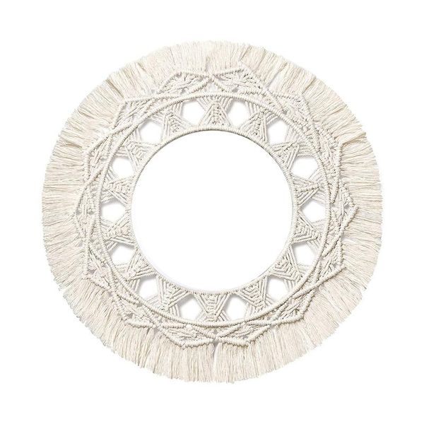 mirrors macrame hanging wall mirror with boho fringe round decorative for apartment bedroom living room decor (without mirror)
mirrors macrame hanging wall mirror with boho fringe round decorative for apartment bedroom living room decor (without mirror)