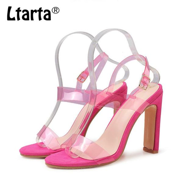 fashion fluorescent transparent pvc fish mouth women's sandals large size fine heel open toe buckle women cgb, Black
fashion fluorescent transparent pvc fish mouth women's sandals large size fine heel open toe buckle women cgb, Black