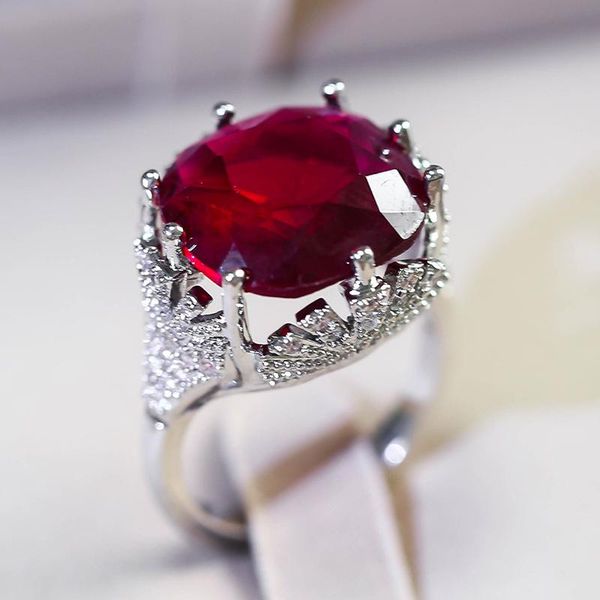 classic large red stone wedding rings for women engagement promise finger ring fashion silver color luxury jewelry gift cluster, Golden;silver
classic large red stone wedding rings for women engagement promise finger ring fashion silver color luxury jewelry gift cluster, Golden;silver