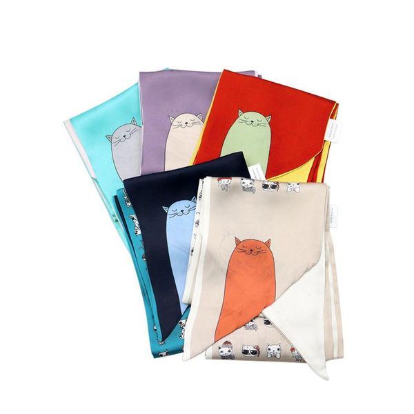 scarves 2021 summer lovely cat wide long silk scarf female wrist tie hair ribbon adornment bag belt for women, Blue;gray
scarves 2021 summer lovely cat wide long silk scarf female wrist tie hair ribbon adornment bag belt for women, Blue;gray