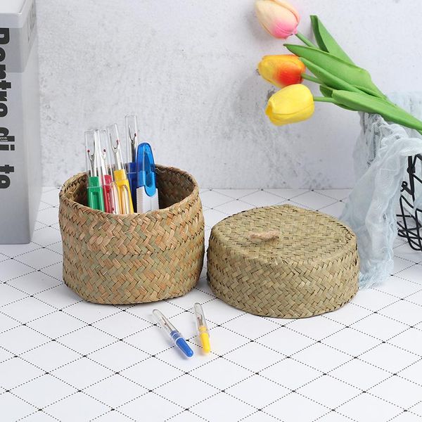 storage baskets snack box handmade finishing with lid - woven basket wardrobe deskround gift
storage baskets snack box handmade finishing with lid - woven basket wardrobe deskround gift