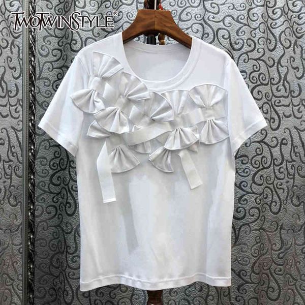 casual pcthwork bow women t-shirt o neck short sleeve loose irregular t shirt for female fashion clothing 210524, White
casual pcthwork bow women t-shirt o neck short sleeve loose irregular t shirt for female fashion clothing 210524, White