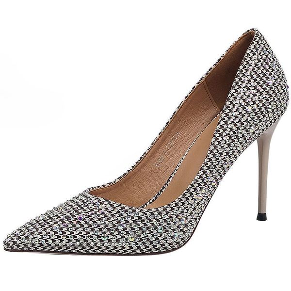 dress shoes women pumps pu leather high heels bling crystal wedding party shallow pump stiletto ladies, Black
dress shoes women pumps pu leather high heels bling crystal wedding party shallow pump stiletto ladies, Black