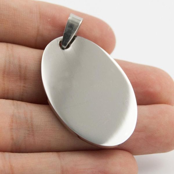 pendants 100% stainless steel oval tag charm pendant 24x37 oblong blank metal tags for jewelry making high polished wholesale 50pcs, Black
pendants 100% stainless steel oval tag charm pendant 24x37 oblong blank metal tags for jewelry making high polished wholesale 50pcs, Black