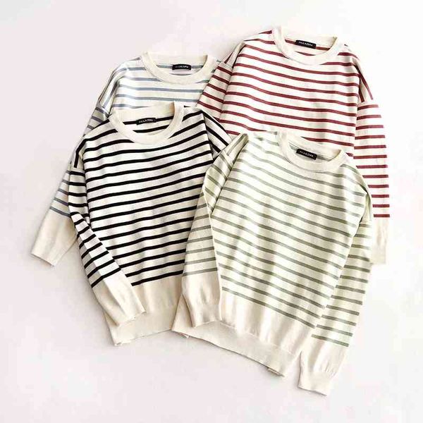 women striped soft full sleeve sweaters ladies fashion o-neck chic keep wearm sweater elegant female casual style 210521, White;black
women striped soft full sleeve sweaters ladies fashion o-neck chic keep wearm sweater elegant female casual style 210521, White;black