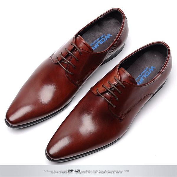 pointy men's shoes. leather lace fashion business dress, european version to wear work dress shoes, Black
pointy men's shoes. leather lace fashion business dress, european version to wear work dress shoes, Black