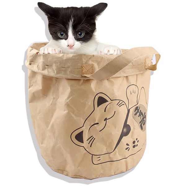 cat carriers,crates & houses dorakitten 1pc kitten hideaway bag collapsible retro toy basket kraft paper for pet accessories supplies
cat carriers,crates & houses dorakitten 1pc kitten hideaway bag collapsible retro toy basket kraft paper for pet accessories supplies
