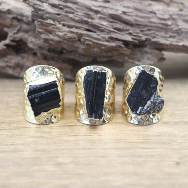 cluster rings irregular natural black tourmaline gold plated ring healing ore stone adjustable fashion men women jewelry gifts,qc4066, Golden;silver
cluster rings irregular natural black tourmaline gold plated ring healing ore stone adjustable fashion men women jewelry gifts,qc4066, Golden;silver