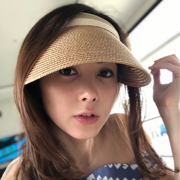 korean sun visor hat women summer beach sun hat empty straw hats for women anti-uv chapeau, Blue;gray
korean sun visor hat women summer beach sun hat empty straw hats for women anti-uv chapeau, Blue;gray
