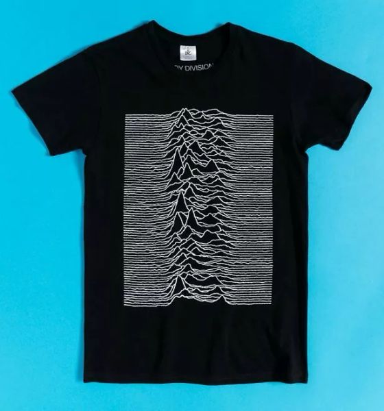 official black joy division unknown pleasures t-shirt with back print, White;black
official black joy division unknown pleasures t-shirt with back print, White;black
