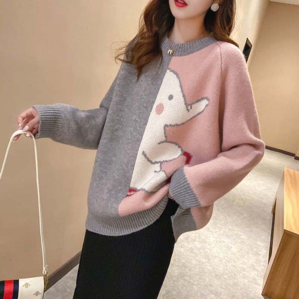 sweater autumn pullover women sweaters loose knitted womens sweater women's jumper plus size, White;black
sweater autumn pullover women sweaters loose knitted womens sweater women's jumper plus size, White;black
