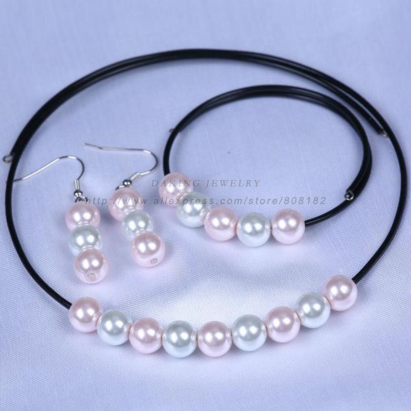 earrings & necklace fashion pearl jewelry for women ,bracelet ,earrings charm black leather torques accessaries, Silver
earrings & necklace fashion pearl jewelry for women ,bracelet ,earrings charm black leather torques accessaries, Silver
