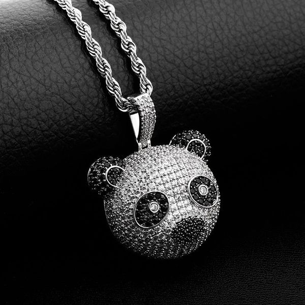 pendant necklaces hip hop bling panda shape iced out cubic zircon + cz & pendants for men women jewelry with solid back, Silver
pendant necklaces hip hop bling panda shape iced out cubic zircon + cz & pendants for men women jewelry with solid back, Silver