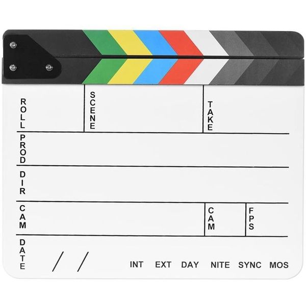 professional movie directors clapboard, pography studio video tv clapper board dry erase film action scene lighting & accessories
professional movie directors clapboard, pography studio video tv clapper board dry erase film action scene lighting & accessories