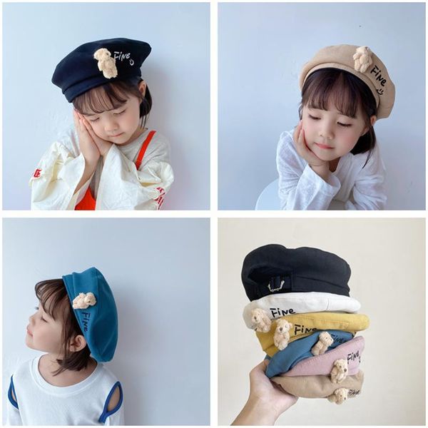 caps & hats children berets autumn winter girls beanies plush bear accessories kids baby cap cotton toddler party hat 2-6 years, Yellow 
caps & hats children berets autumn winter girls beanies plush bear accessories kids baby cap cotton toddler party hat 2-6 years, Yellow