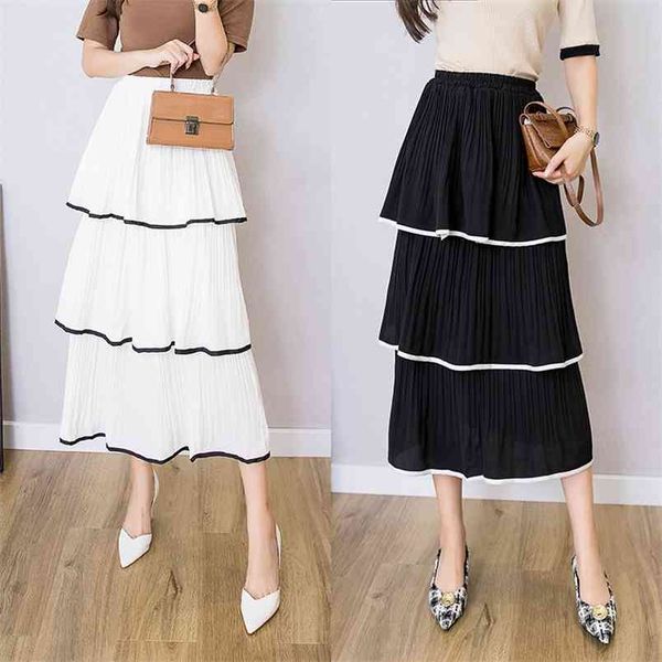 summer arrival elastic high waist slim chiffon skirt casual simple white all-matc women a-line long 210527, Black
summer arrival elastic high waist slim chiffon skirt casual simple white all-matc women a-line long 210527, Black