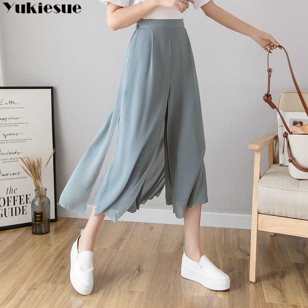 streetwear summer high waist women's choffon capris pants for women trousers wide leg pants woman split up plus size 210707, Black;white
streetwear summer high waist women's choffon capris pants for women trousers wide leg pants woman split up plus size 210707, Black;white