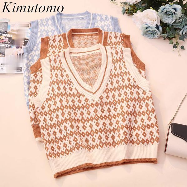 women's vests kimutomo elegant fashion vintage plaid knitted vest women 2021 spring v-neck sleeveless korean chic waistcoat outwear cas, Black;white
women's vests kimutomo elegant fashion vintage plaid knitted vest women 2021 spring v-neck sleeveless korean chic waistcoat outwear cas, Black;white