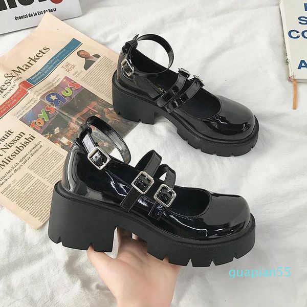 fashion-dress shoes british style small leather women's 2021 versatile japanese uniform college thick soled retro single, Black
fashion-dress shoes british style small leather women's 2021 versatile japanese uniform college thick soled retro single, Black