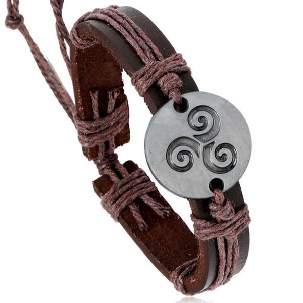 charm bracelets fashion punk vintage brown genuine leather bracelet waves handmade wrap rope bangle beach wristbands casual retro jewelry, Golden;silver
charm bracelets fashion punk vintage brown genuine leather bracelet waves handmade wrap rope bangle beach wristbands casual retro jewelry, Golden;silver