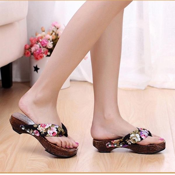 slippers women clog wooden summer platform shoes beach fashion flip flops women's casual #0305, Black
slippers women clog wooden summer platform shoes beach fashion flip flops women's casual #0305, Black