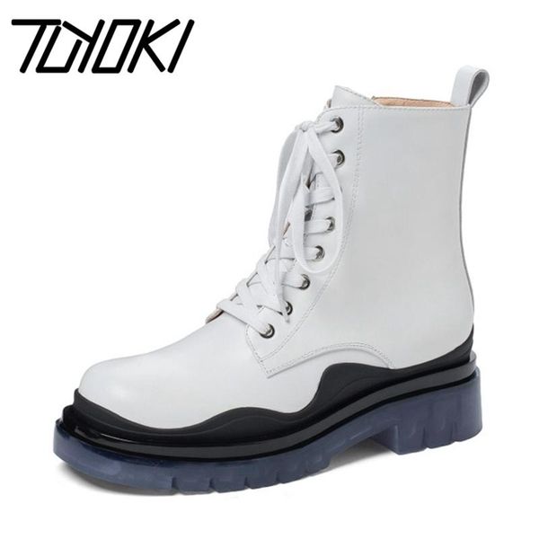 boots tuyoki women ankle genuine leather mixed color thick bottom winter shoes fashion short size 34-39, Black
boots tuyoki women ankle genuine leather mixed color thick bottom winter shoes fashion short size 34-39, Black