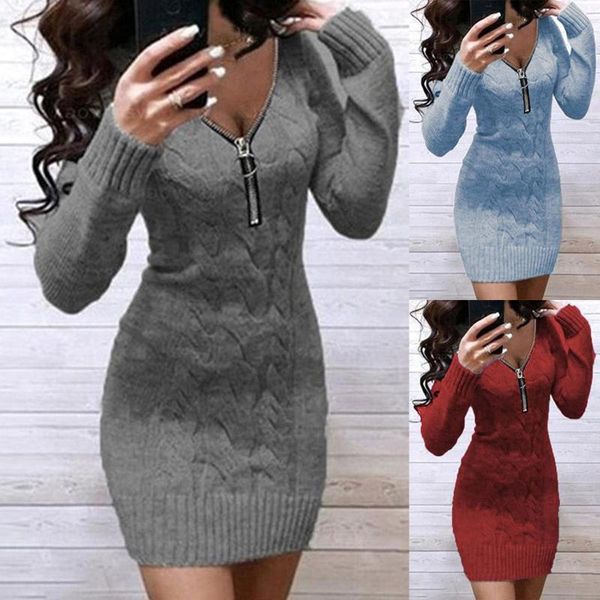 casual dresses women zipper v-neck long sleeve fashion solid color sheath mini dress slim elegant streetwear style women's, Black;gray
casual dresses women zipper v-neck long sleeve fashion solid color sheath mini dress slim elegant streetwear style women's, Black;gray