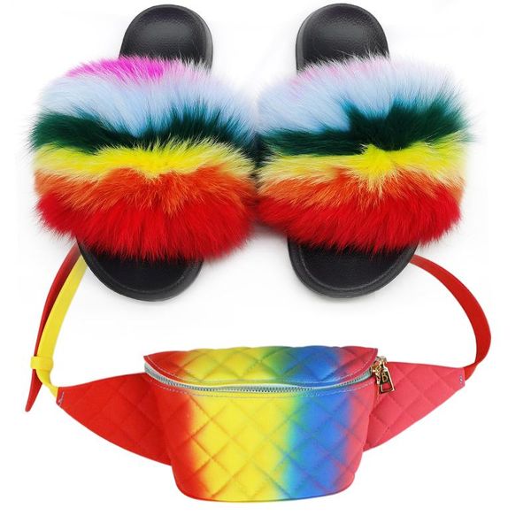 girl's fur slides lady real slippers women fanny pack bag sets crossbody purses fashion jelly flip flops, Black
girl's fur slides lady real slippers women fanny pack bag sets crossbody purses fashion jelly flip flops, Black