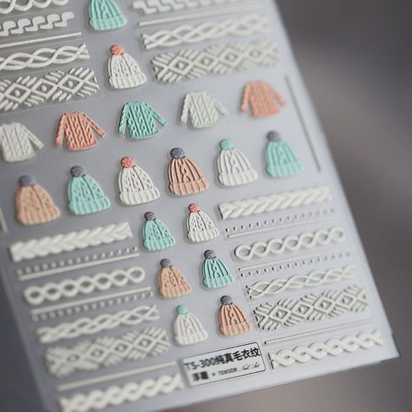 stickers & decals 5d winter knit sweater cloth pattern nails decal engraved embossed nail art adhesive for year valentines gift, Black
stickers & decals 5d winter knit sweater cloth pattern nails decal engraved embossed nail art adhesive for year valentines gift, Black