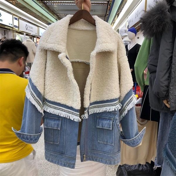 women's jackets women winter fall fleece liner denim jacket woman autumn loose faux fur coat female jean windbreaker clothes, Black;brown
women's jackets women winter fall fleece liner denim jacket woman autumn loose faux fur coat female jean windbreaker clothes, Black;brown