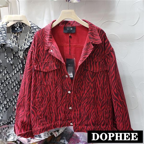 women's jackets european 2021 autumn stylish red leopard lapel long sleeve short jeans coat women streetwear denim jacket loose, Black;brown
women's jackets european 2021 autumn stylish red leopard lapel long sleeve short jeans coat women streetwear denim jacket loose, Black;brown
