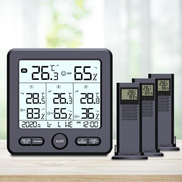 smart home control weather station wireless indoor outdoor thermometer ts-6210 digital temperature hygrometer with 3pcs remote sensors
smart home control weather station wireless indoor outdoor thermometer ts-6210 digital temperature hygrometer with 3pcs remote sensors