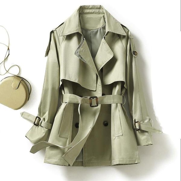 women's trench coats brand fashion women coat short double-breasted with belt spring autumn lady female outerwear quality, Tan;black
women's trench coats brand fashion women coat short double-breasted with belt spring autumn lady female outerwear quality, Tan;black