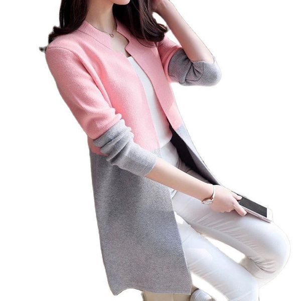 autumn knitting loose fashion women sweaters cardigans patchwork long sleeve simple style female spring korea coats, White;black
autumn knitting loose fashion women sweaters cardigans patchwork long sleeve simple style female spring korea coats, White;black