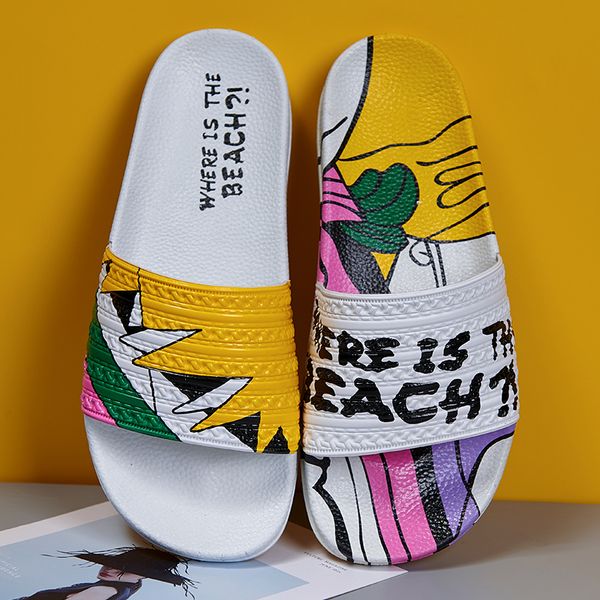 fashion graffiti print mens beach slides colorful beach slippers for men summer outdoor casual slippers men zapatillas de casa, Black
fashion graffiti print mens beach slides colorful beach slippers for men summer outdoor casual slippers men zapatillas de casa, Black