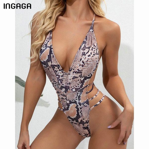 one-piece suits ingaga plunging one piece swimsuits snake print swimwear women cross bandage bathing 2021 high cut bodysuit summer
one-piece suits ingaga plunging one piece swimsuits snake print swimwear women cross bandage bathing 2021 high cut bodysuit summer