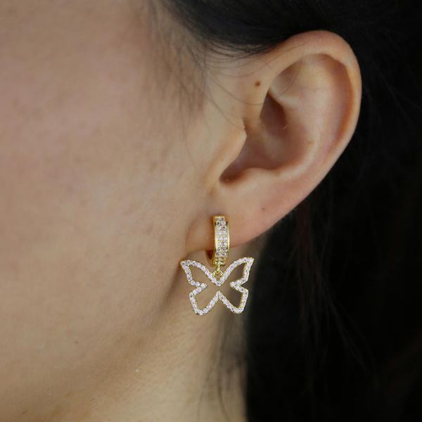hoop & huggie selling luxury pink white blue cz paved butterfly dangle charm earrings for women girl cute animal wedding jewelry gift, Golden;silver
hoop & huggie selling luxury pink white blue cz paved butterfly dangle charm earrings for women girl cute animal wedding jewelry gift, Golden;silver