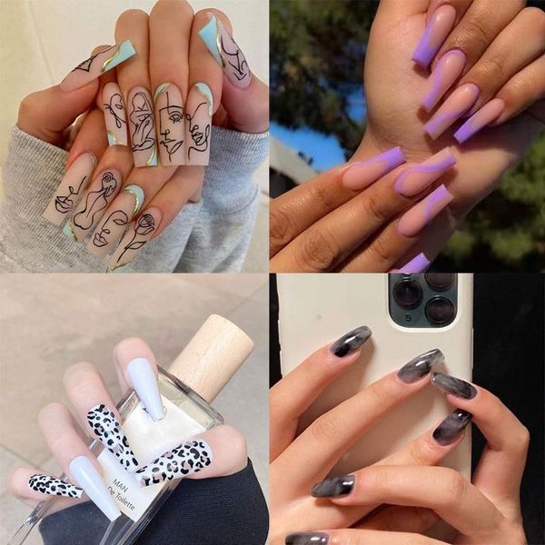 false nails 24pcs/box extra long abstract pattern ballerina detachable coffin fake full cover nail tips press on, Red;gold
false nails 24pcs/box extra long abstract pattern ballerina detachable coffin fake full cover nail tips press on, Red;gold