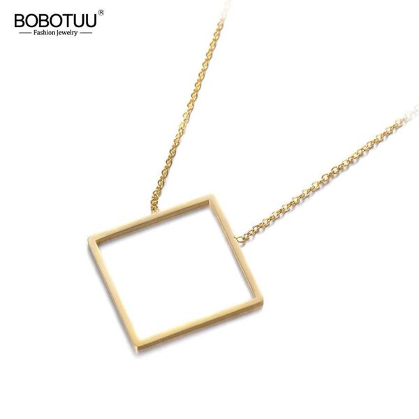 classic hollow geometric square pendant necklaces jewelry titanium steel chokers necklace for women colares bn17052, Golden;silver
classic hollow geometric square pendant necklaces jewelry titanium steel chokers necklace for women colares bn17052, Golden;silver