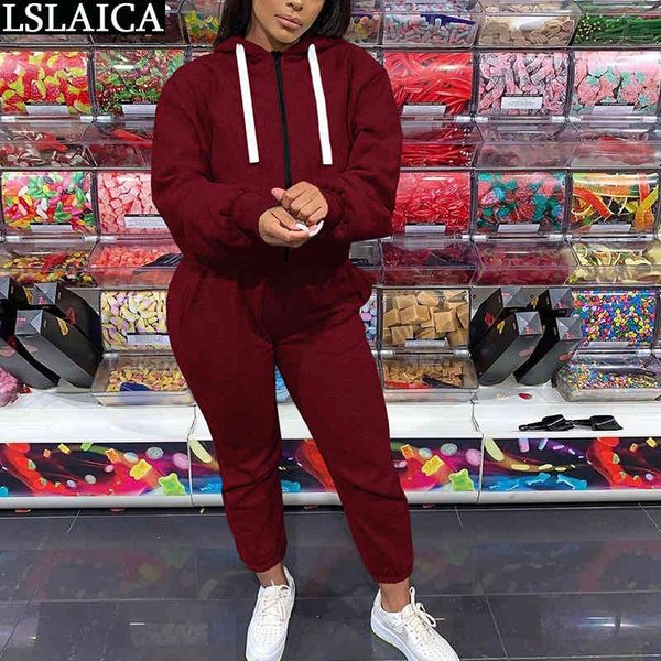 pure color two-piece casual pockets zipper elastic waist hooded trousers suit fashion fitness tracksuit women 2 piece set 210520, White
pure color two-piece casual pockets zipper elastic waist hooded trousers suit fashion fitness tracksuit women 2 piece set 210520, White