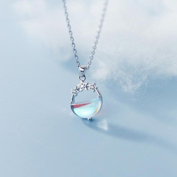 pendant necklaces discoloration moonstone chain necklace korea creative star for women fashion jewelry gifts, Silver
pendant necklaces discoloration moonstone chain necklace korea creative star for women fashion jewelry gifts, Silver