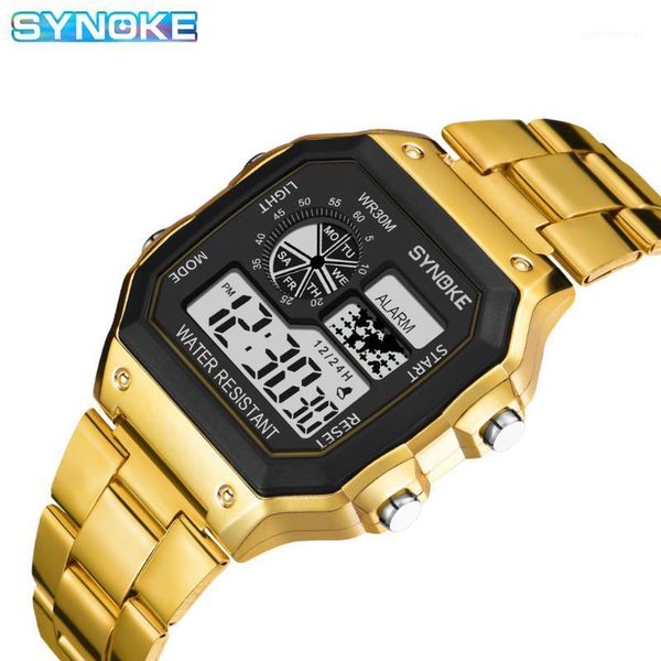luxury watches for men waterproof square large dial business mens golden digital watch male led sports wristwatch relojes wristwatches, Slivery;brown
luxury watches for men waterproof square large dial business mens golden digital watch male led sports wristwatch relojes wristwatches, Slivery;brown