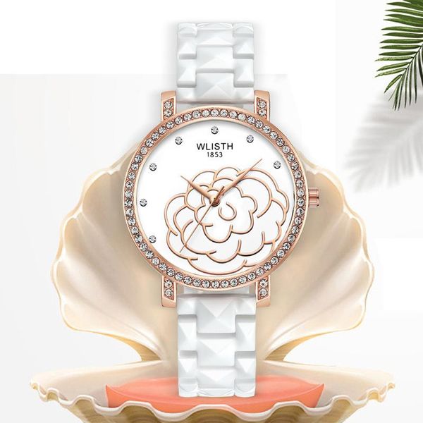 ladies korean trend diamond quartz watch creative dial waterproof imitation ceramic girl women's relogio feminino wristwatches, Slivery;brown
ladies korean trend diamond quartz watch creative dial waterproof imitation ceramic girl women's relogio feminino wristwatches, Slivery;brown
